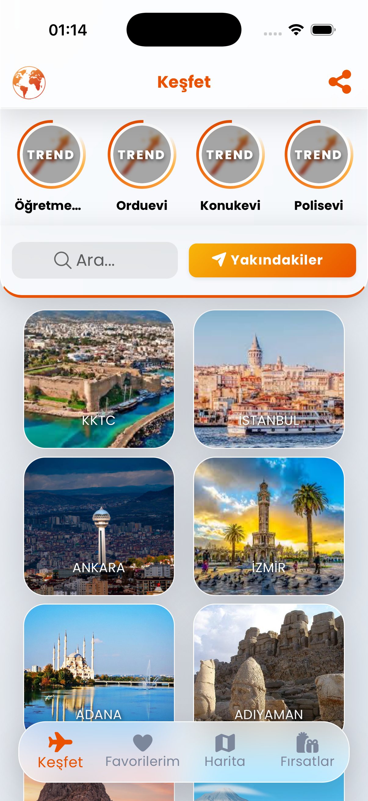 Uygulama Keşfet Ekranı